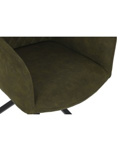 Silla microfibra símil piel verde 2