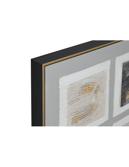 Cuadro pintado en lienzo con relieve