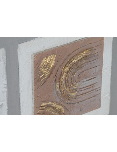 Cuadro pintado en lienzo con relieve