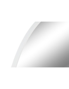 Espejo moldura metal fina blanca 2