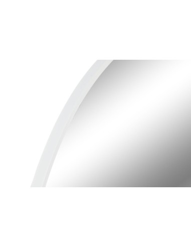 Espejo moldura metal fina blanca