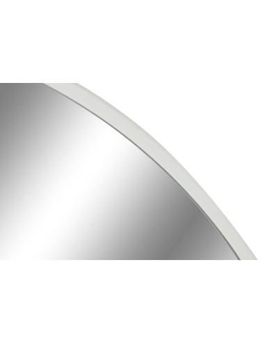 Espejo moldura metal fina blanca