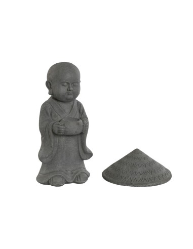 Figura de monje gris con sombrero