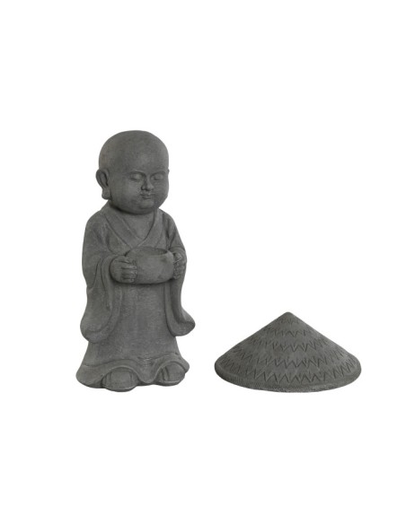 Figura de monje gris con sombrero