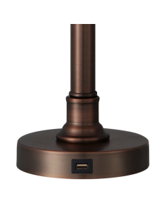 Lampara marrón puerto USB 2