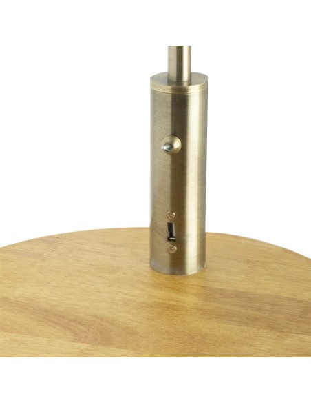 Lampara de pie cuero con puerto USB