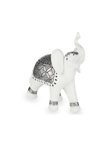 Figura elefante de resina blanco