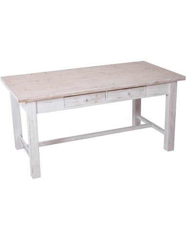 Mesa de madera blanca decape