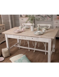 Mesa de madera blanca decape 2