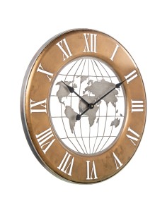 Reloj de pared metálico Mapa 2