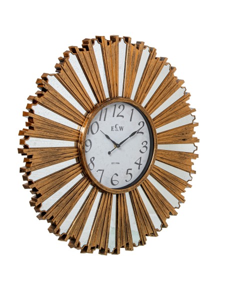 Reloj de pared Oro y Espejos