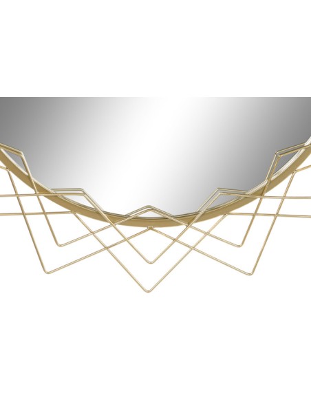 Espejo de metal en dorado