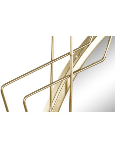 Espejo de metal en dorado