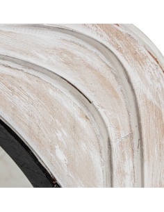 Espejo de pared madera blanco envejecido 2