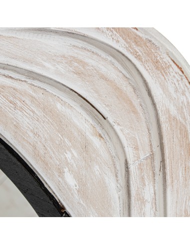 Espejo de pared madera blanco envejecido