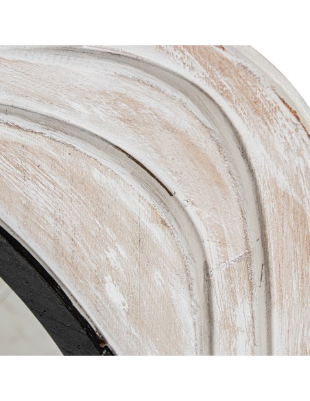 Espejo de pared madera blanco envejecido