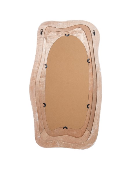 Espejo de pared madera blanco envejecido