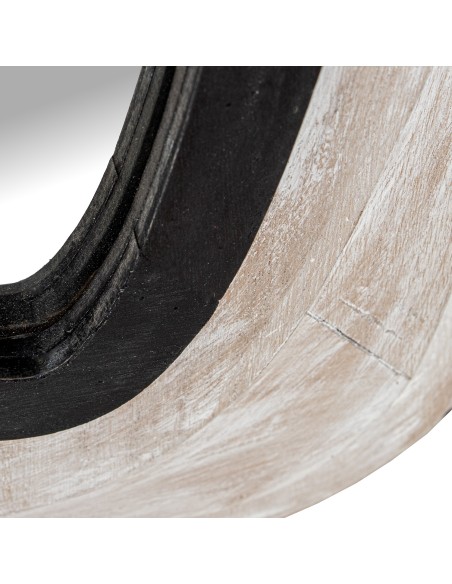 Espejo de pared madera blanco envejecido