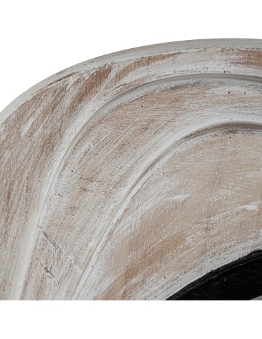 Espejo de pared madera blanco envejecido