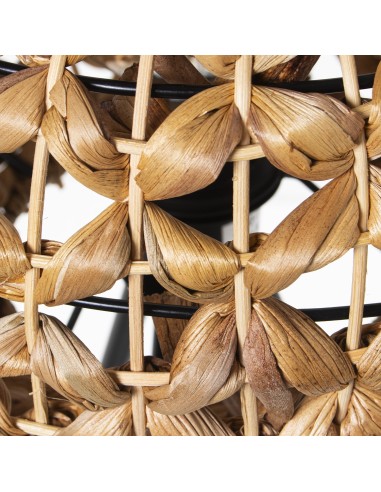 Lampara sobremesa metal mimbre