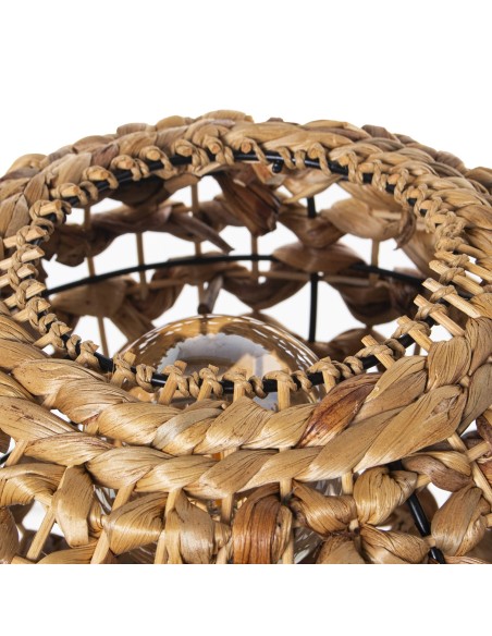 Lampara sobremesa metal mimbre