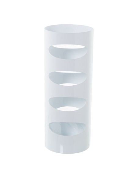 Paragüero de metal blanco redondo