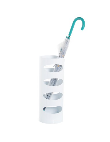 Paragüero de metal blanco redondo