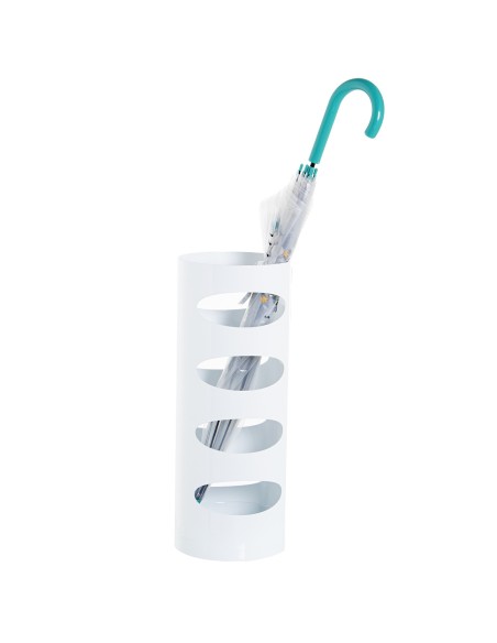 Paragüero de metal blanco redondo