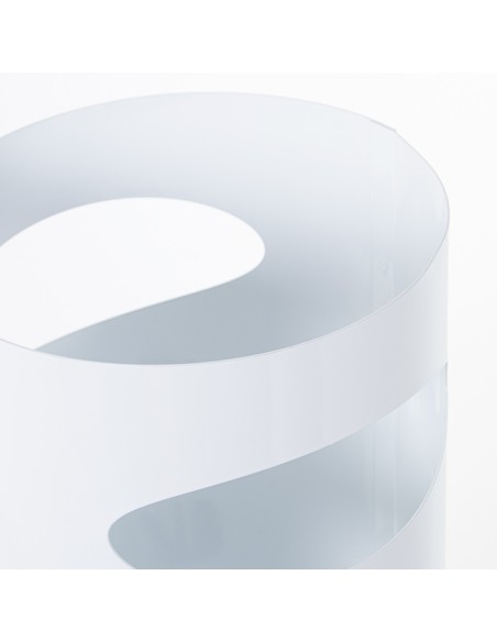 Paragüero de metal blanco redondo