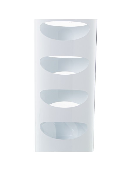 Paragüero de metal blanco redondo