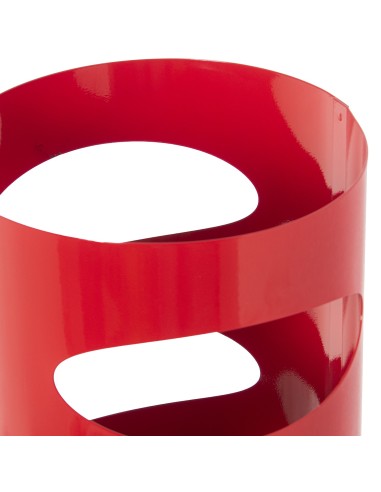 Paragüero metal rojo redondo