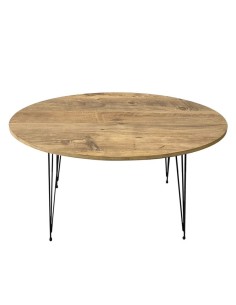 Mesa auxiliar oval madera