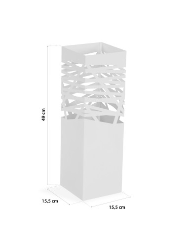 Paragüero Blanco Rulo metal