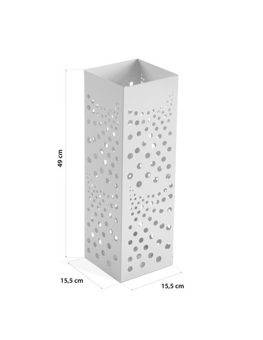 Paragüero blanco Topos metálico