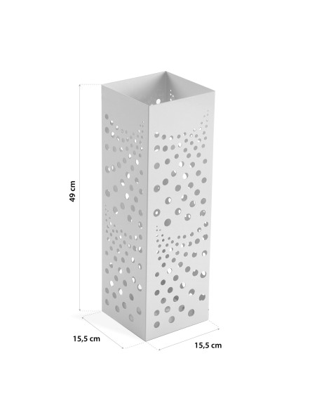 Paragüero blanco Topos metálico