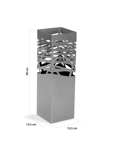 Paragüero Plateado Rulo metal
