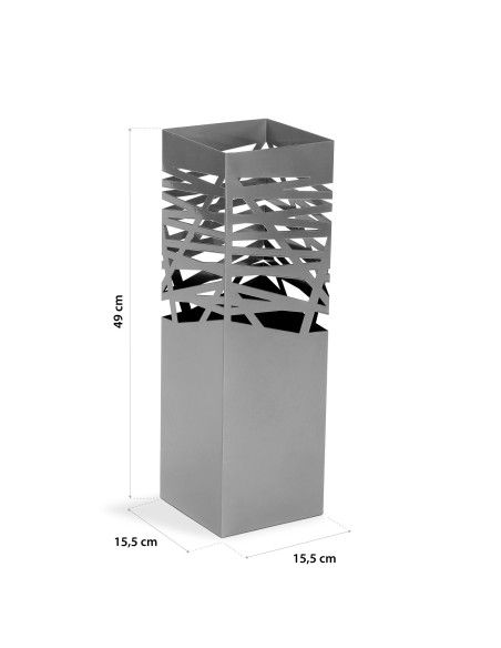 Paragüero Plateado Rulo metal