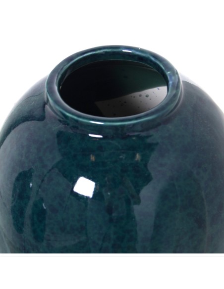 Jarrón cerámica pequeño verde oscuro