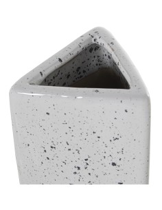 Jarrón plata y blanco grande 2
