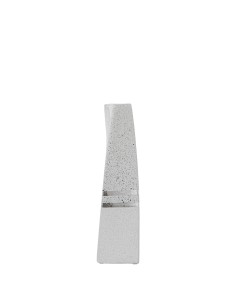 Jarrón cerámica blanco y plata pequeño