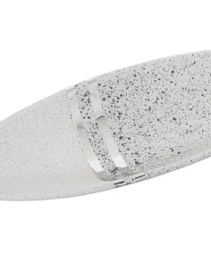 Bandeja de cerámica blanca y plata 2