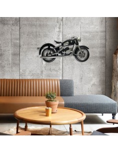 Decoración de pared metálica Moto negra 2