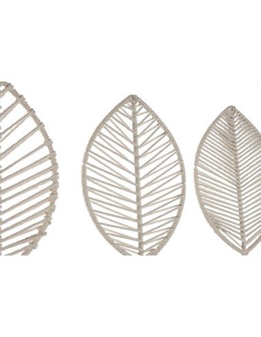 Hoja decorativa de metal blanca