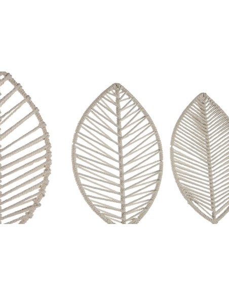 Hoja decorativa de metal blanca