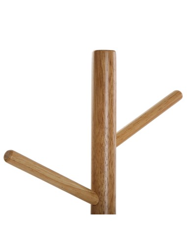 Perchero de suelo blanco y madera