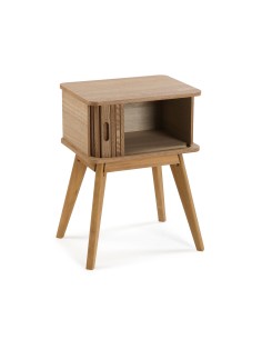 Mesita de noche madera de pino natural 2