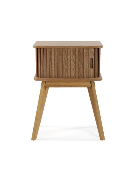 Mesita de noche madera de pino natural