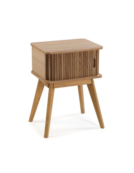 Mesita de noche madera de pino natural