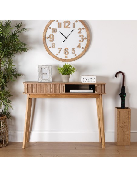 Mueble de entrada 2 cajones natural