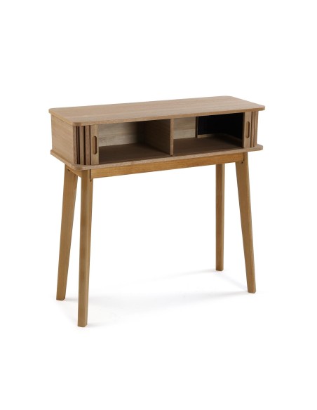 Consola 2 cajones madera natural